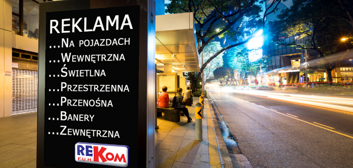 Reklama - Tablice, plansze, banery, siatki, kasetony, roll-up, 3D, styrodur, świecąca